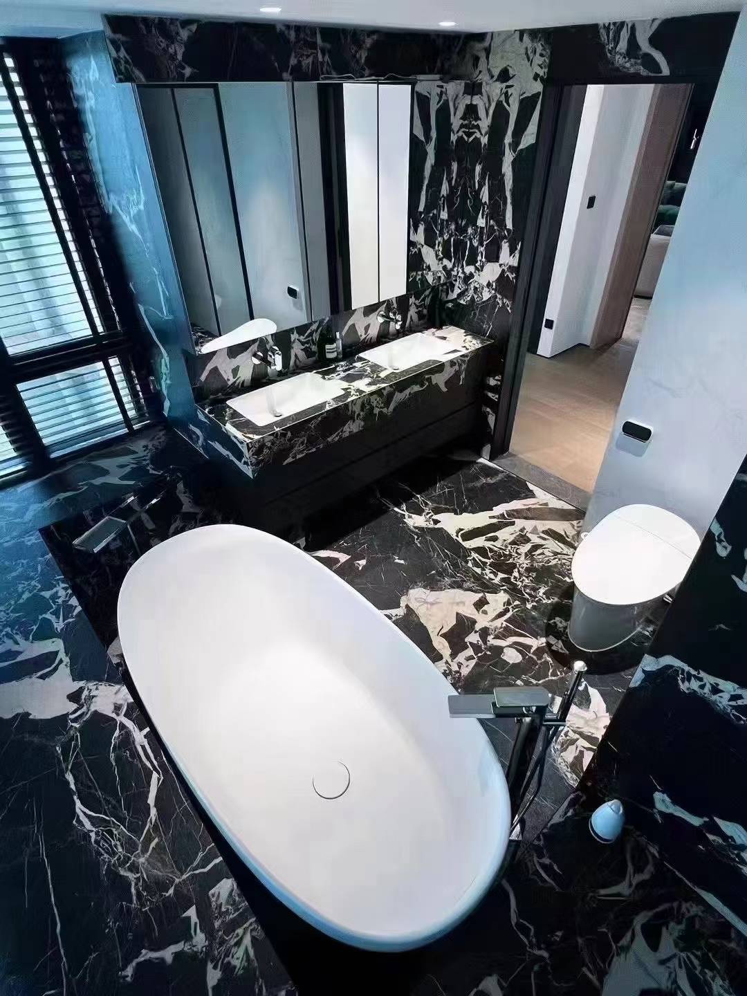 4 Top schwarze Murmeln für Innenarchitektur