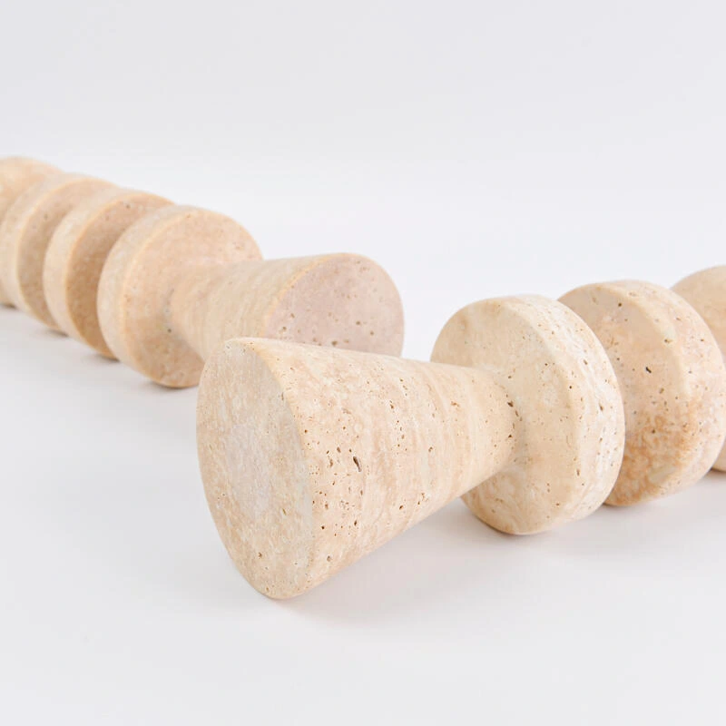 Beige Travertin -Kerzeninhaber