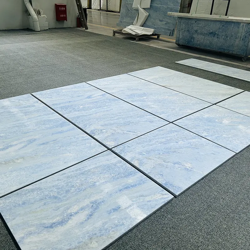Blue Crystal Marmor Akzentwandfliesen