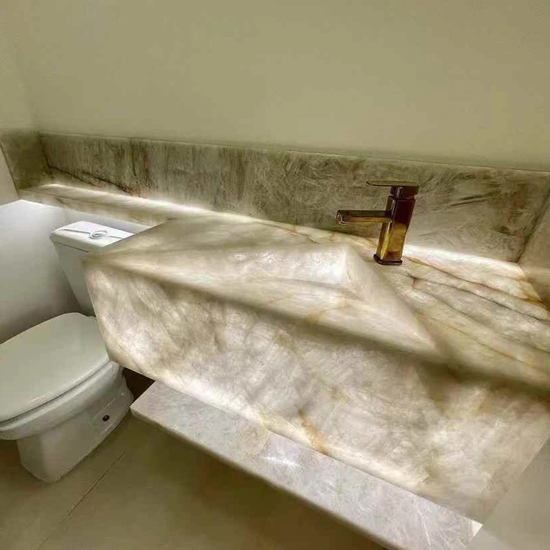 Cristallo White Quarzit Arbeitsplatte