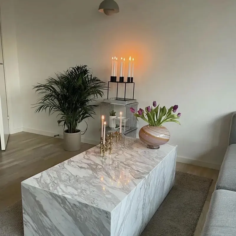 Jazz White Marmor Platte